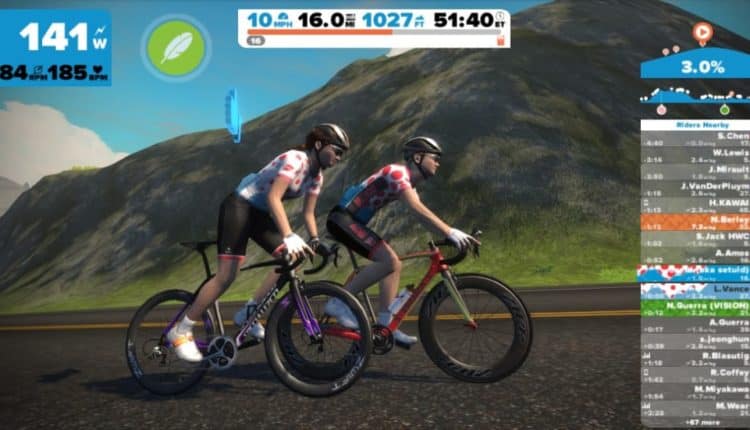 Zwift bike montagne